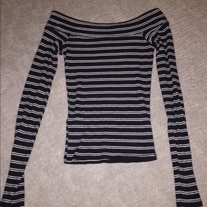 Hollister striped black and white long sleeve